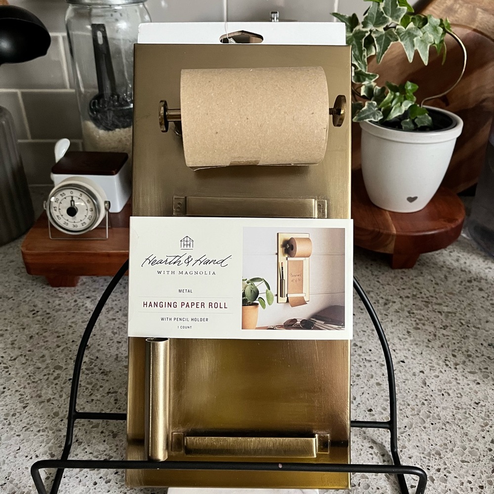 Hearth and Hand Brass Metal Paper Roll Holder